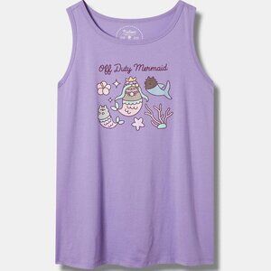 Torrid - Pusheen Classic Fit Crew Tank in Mermaid Purple​​​​​​